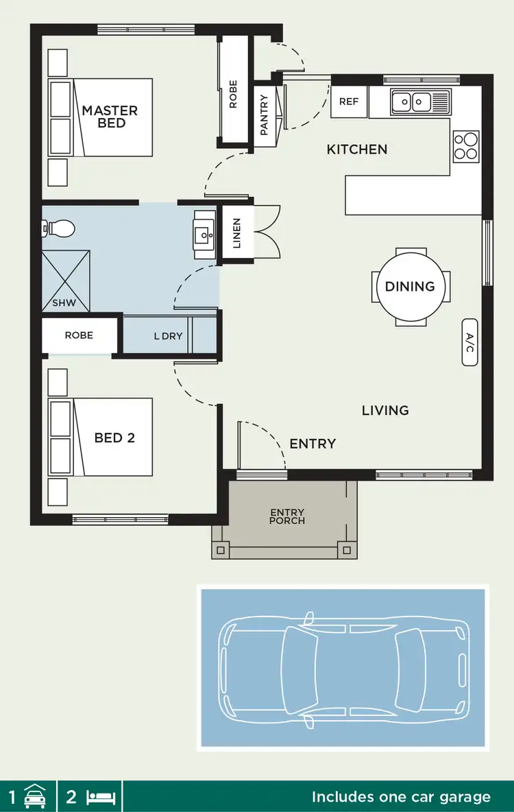 Floorplan of Homely retirement listing, 32/46 Baxter-Tooradin Road, Baxter VIC 3911