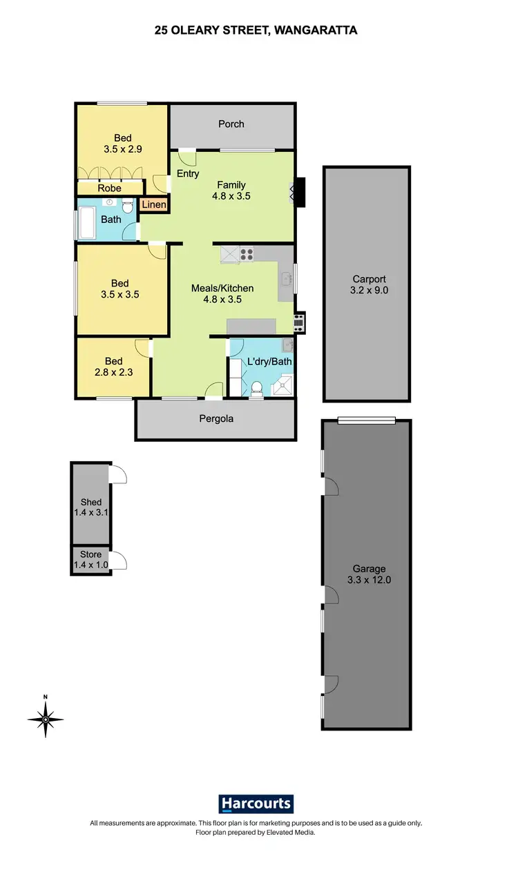 Floorplan of Homely house listing, 25 O'Leary Street, Wangaratta VIC 3677
