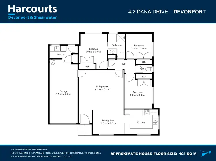 Floorplan of Homely unit listing, 4/2 Dana Drive, Devonport TAS 7310