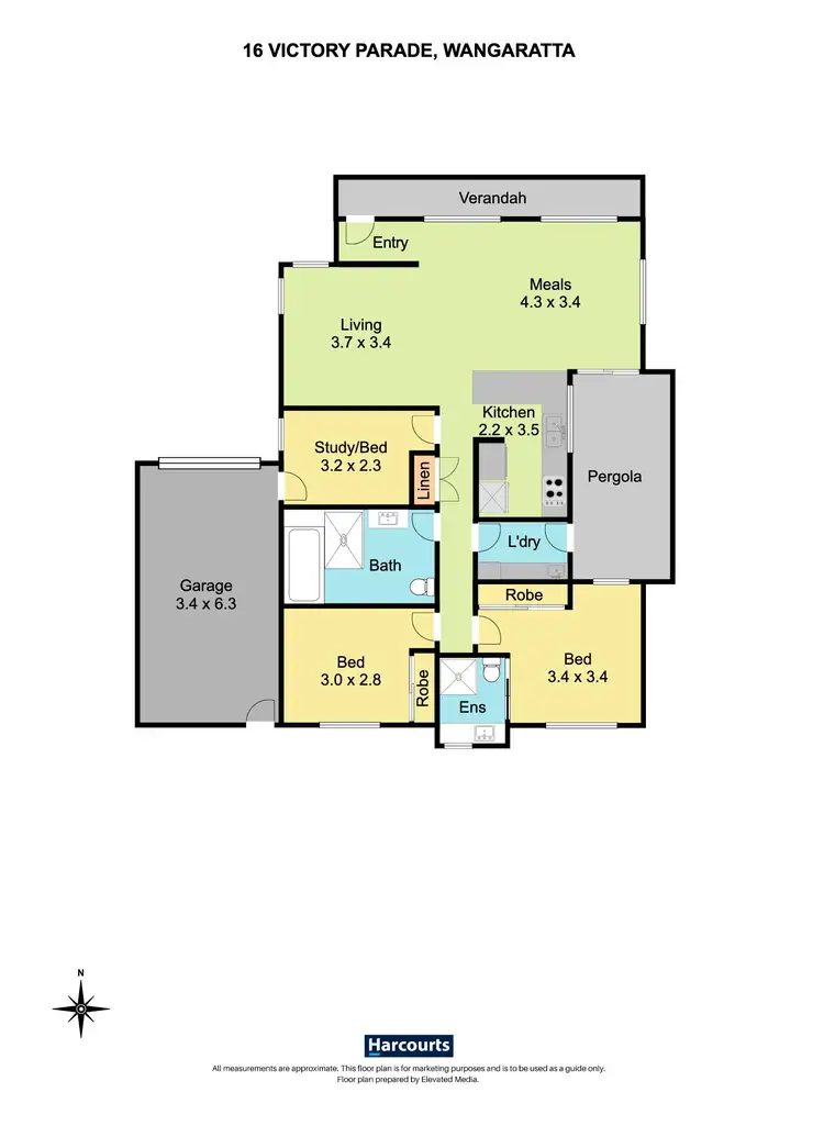 Floorplan of Homely house listing, 16 Victory Parade, Wangaratta VIC 3677
