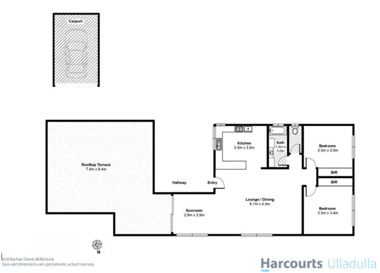 Floorplan of Homely unit listing, 8/28 Buchan Street, Mollymook NSW 2539