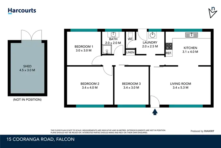 Floorplan of Homely house listing, 15 Cooranga Road, Falcon WA 6210