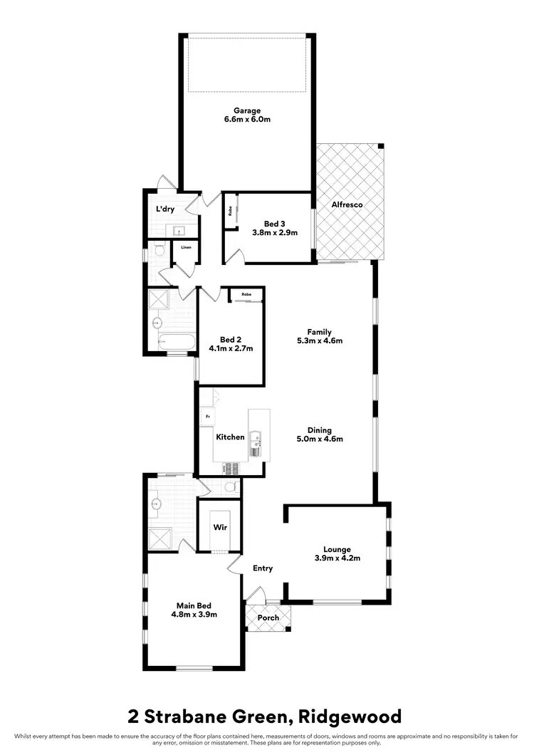 Floorplan of Homely house listing, 2 Strabane Green, Ridgewood WA 6030