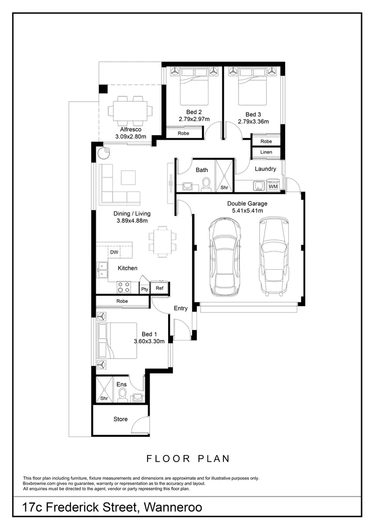 Floorplan of Homely house listing, 17c Frederick Street, Wanneroo WA 6065