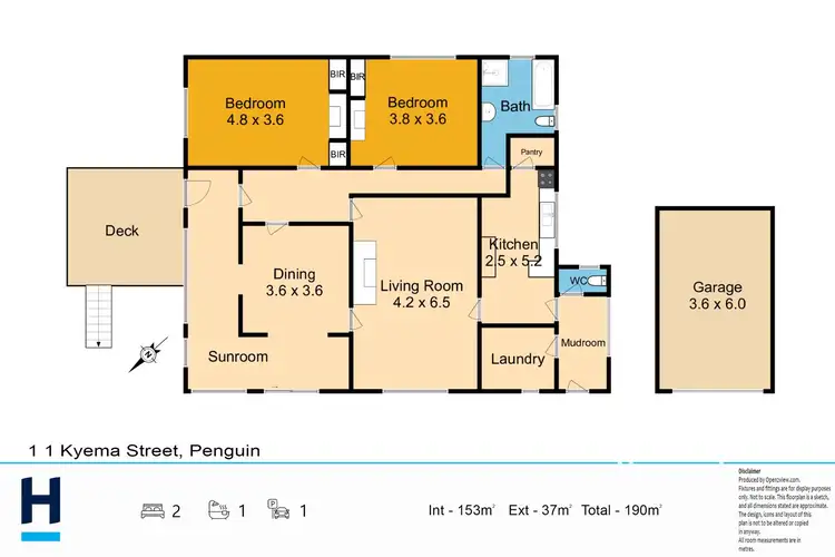 Floorplan of Homely house listing, 1 Kyema Street, Penguin TAS 7316