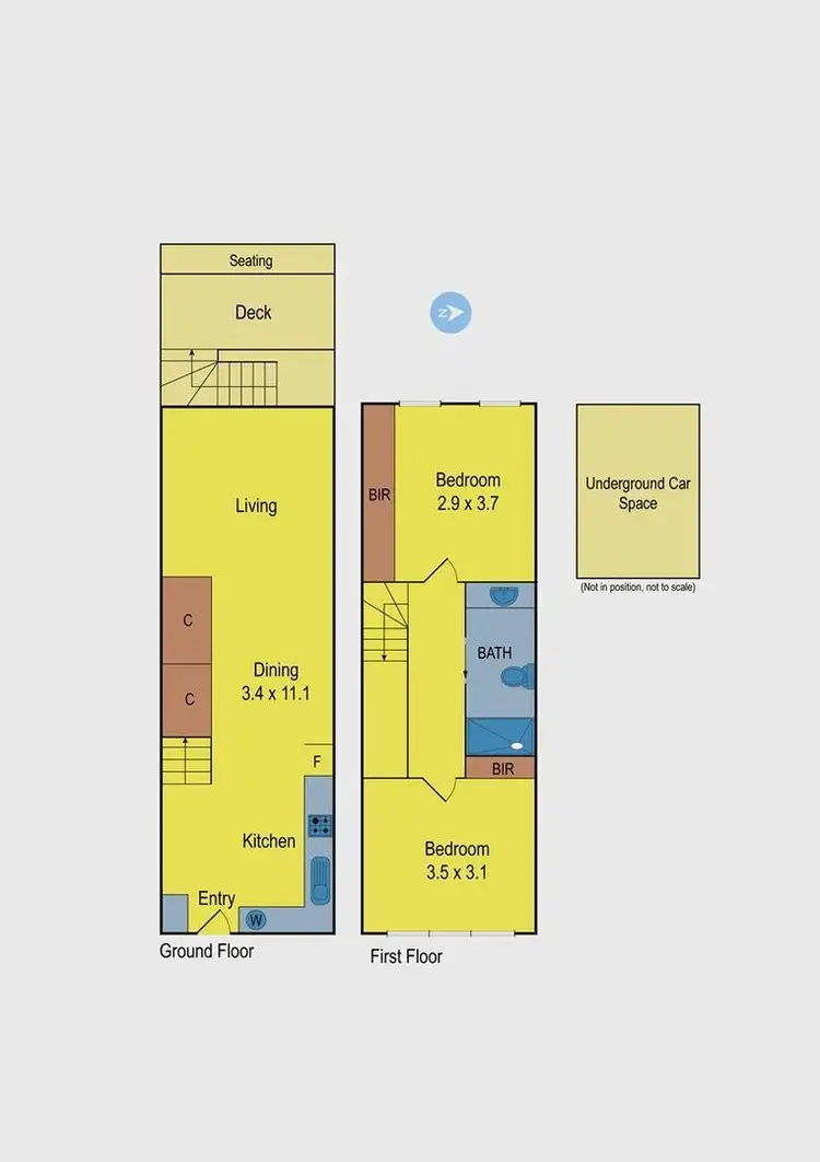 Floorplan of Homely townhouse listing, 8/1 Industry Lane, Coburg VIC 3058
