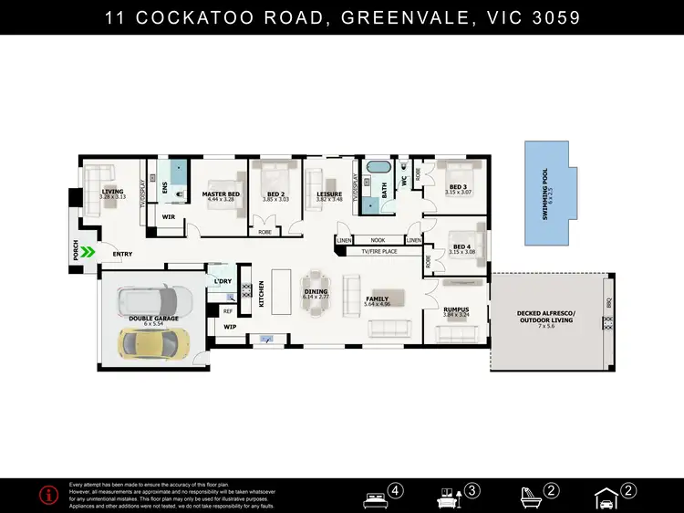 Floorplan of Homely house listing, 11 Cockatoo Road, Greenvale VIC 3059