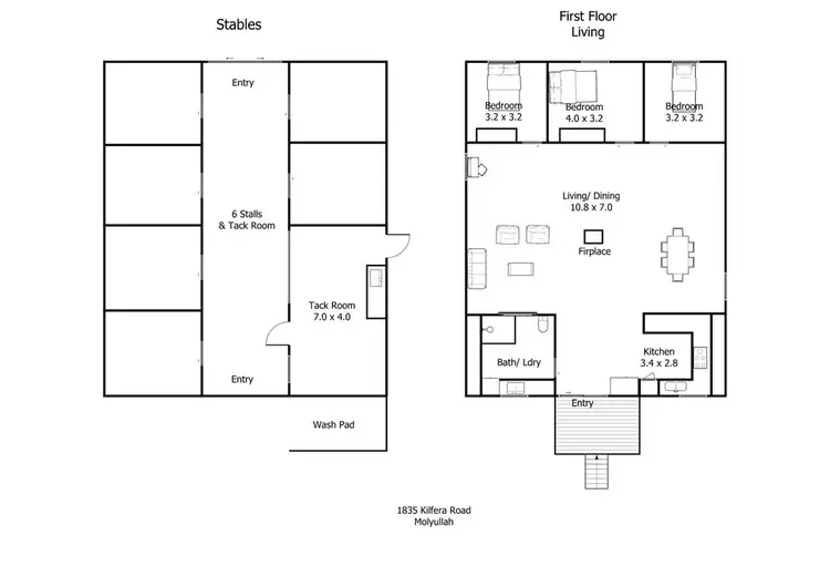 Floorplan of Homely rural property listing, 1835 Kilfeera Road, Molyullah VIC 3673