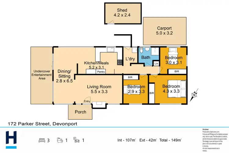 Floorplan of Homely house listing, 172 Parker Street, Devonport TAS 7310