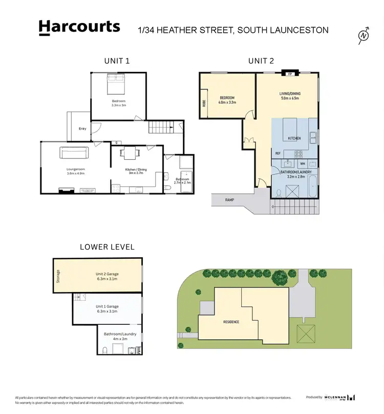 Floorplan of Homely unit listing, 1&2/34 Heather Street, South Launceston TAS 7249