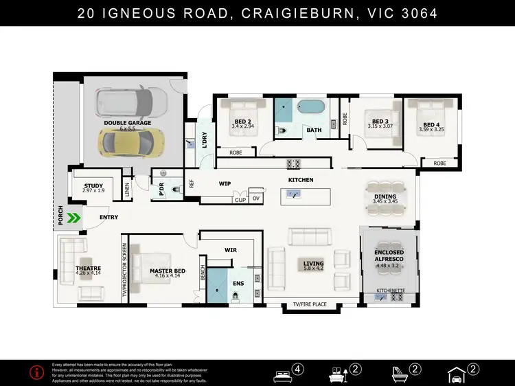 Floorplan of Homely house listing, 20 Igneous Road, Craigieburn VIC 3064