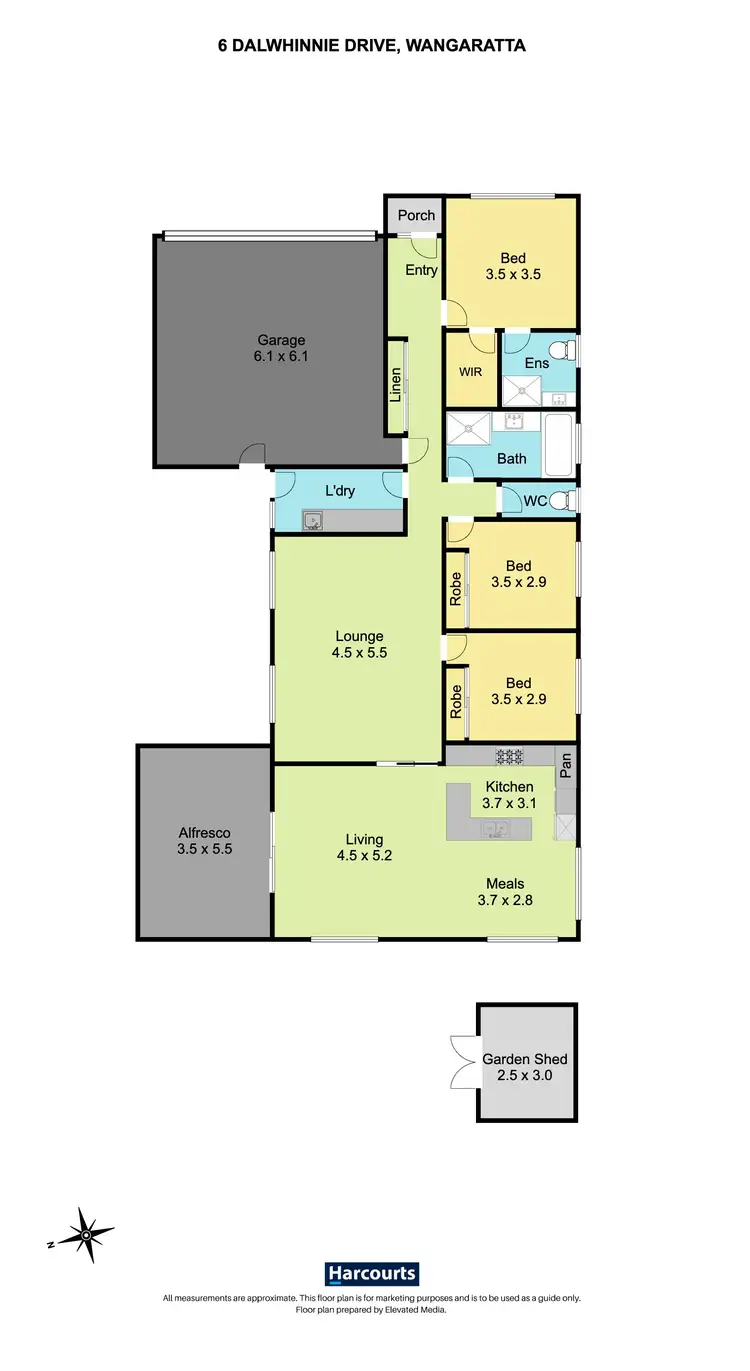 Floorplan of Homely townhouse listing, 6 Dalwhinnie Drive, Wangaratta VIC 3677