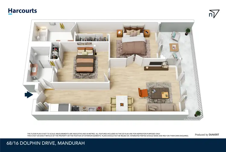 Floorplan of Homely apartment listing, 68/16 Dolphin Drive, Mandurah WA 6210