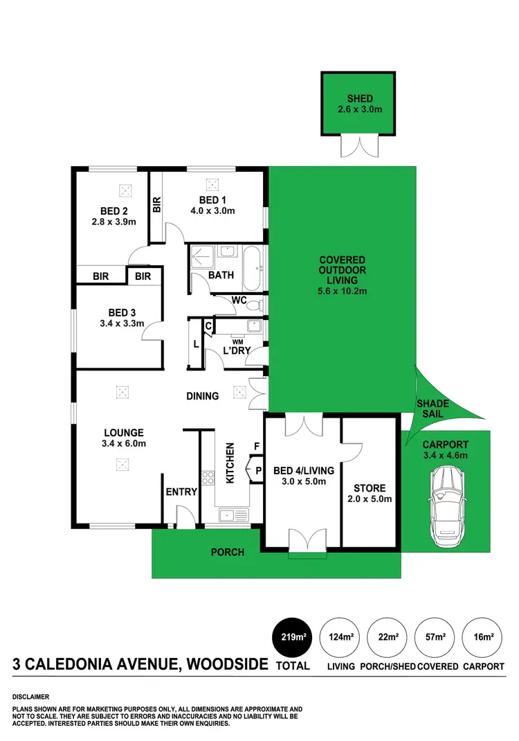 Floorplan of Homely house listing, 3 Caledonia Avenue, Woodside SA 5244