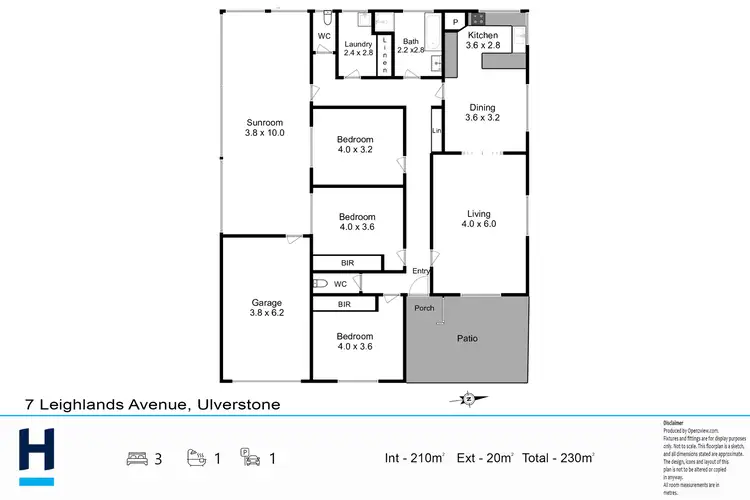 Floorplan of Homely house listing, 7 Leighlands Avenue, Ulverstone TAS 7315