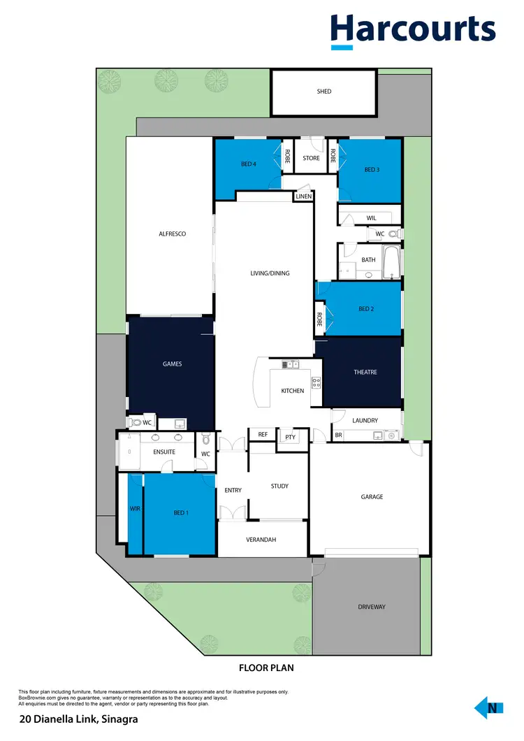 Floorplan of Homely house listing, 20 Dianella Link, Sinagra WA 6065