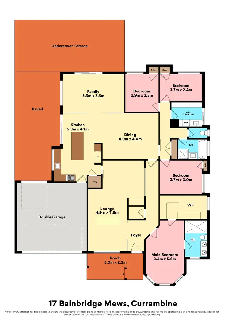Floorplan of Homely house listing, 17 Bainbridge Mews, Currambine WA 6028