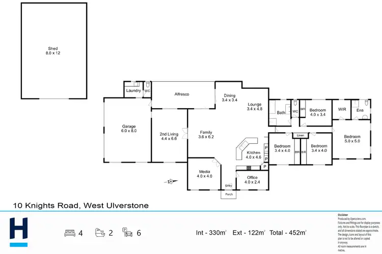 Floorplan of Homely house listing, 10 Knights Road, West Ulverstone TAS 7315