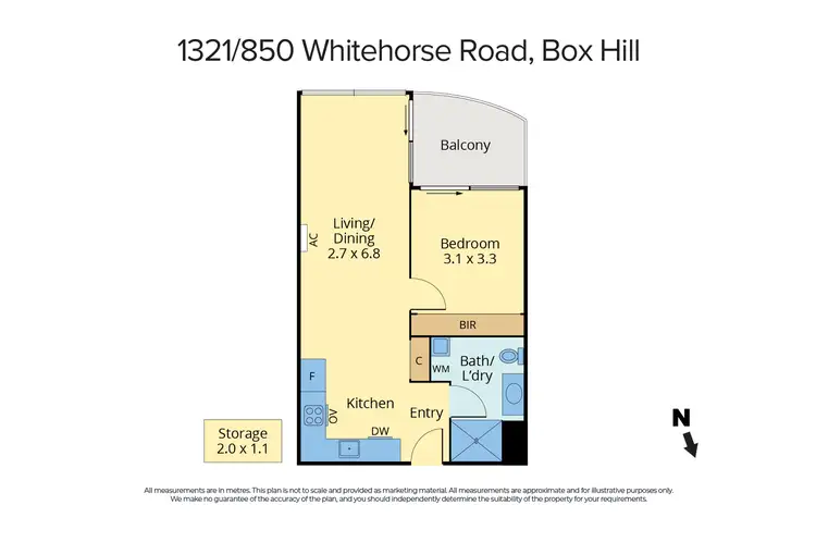 Floorplan of Homely apartment listing, 1321/850 Whitehorse Road, Box Hill VIC 3128