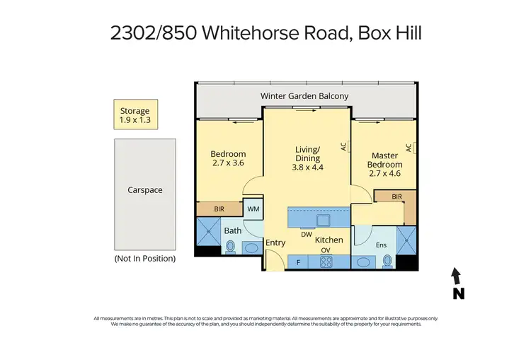 Floorplan of Homely apartment listing, 2302/850 Whitehorse Road, Box Hill VIC 3128
