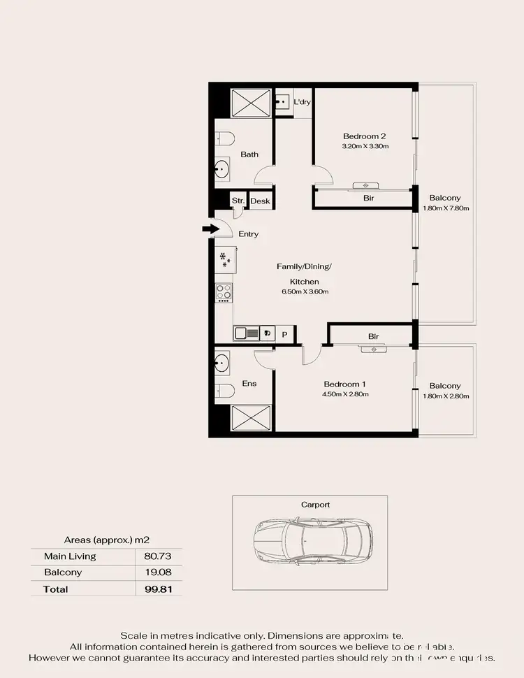 Floorplan of Homely apartment listing, 1402/17 Penny Place, Adelaide SA 5000