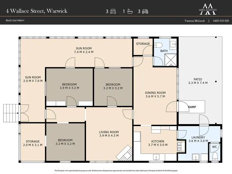 Floorplan of Homely house listing, 4 Wallace Street, Warwick QLD 4370