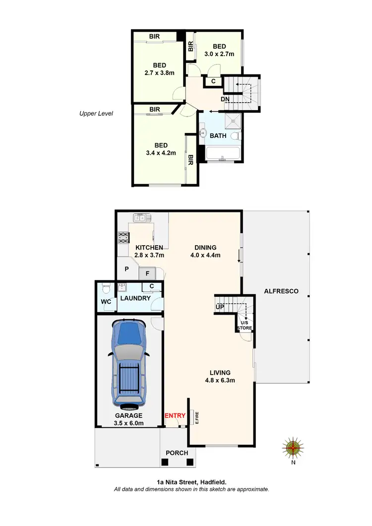 Floorplan of Homely house listing, 1A Nita Street, Hadfield VIC 3046