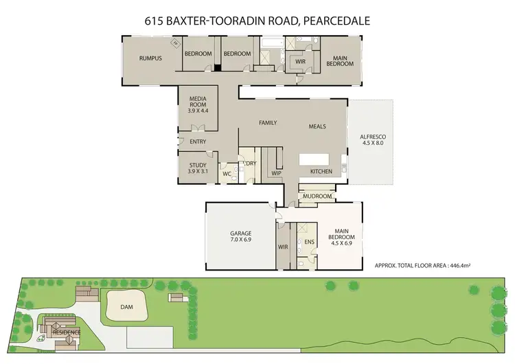 Floorplan of Homely rural property listing, 615 Baxter-Tooradin Road, Pearcedale VIC 3912