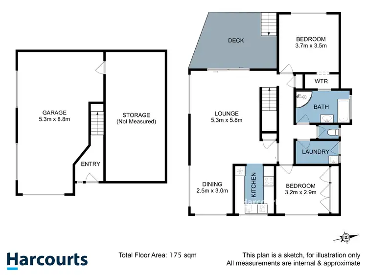 Floorplan of Homely unit listing, 1/22 Stanley Street, Bellerive TAS 7018