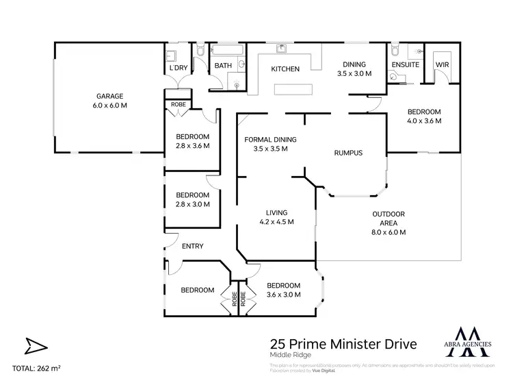 Floorplan of Homely house listing, 25 Prime Minister Drive, Middle Ridge QLD 4350