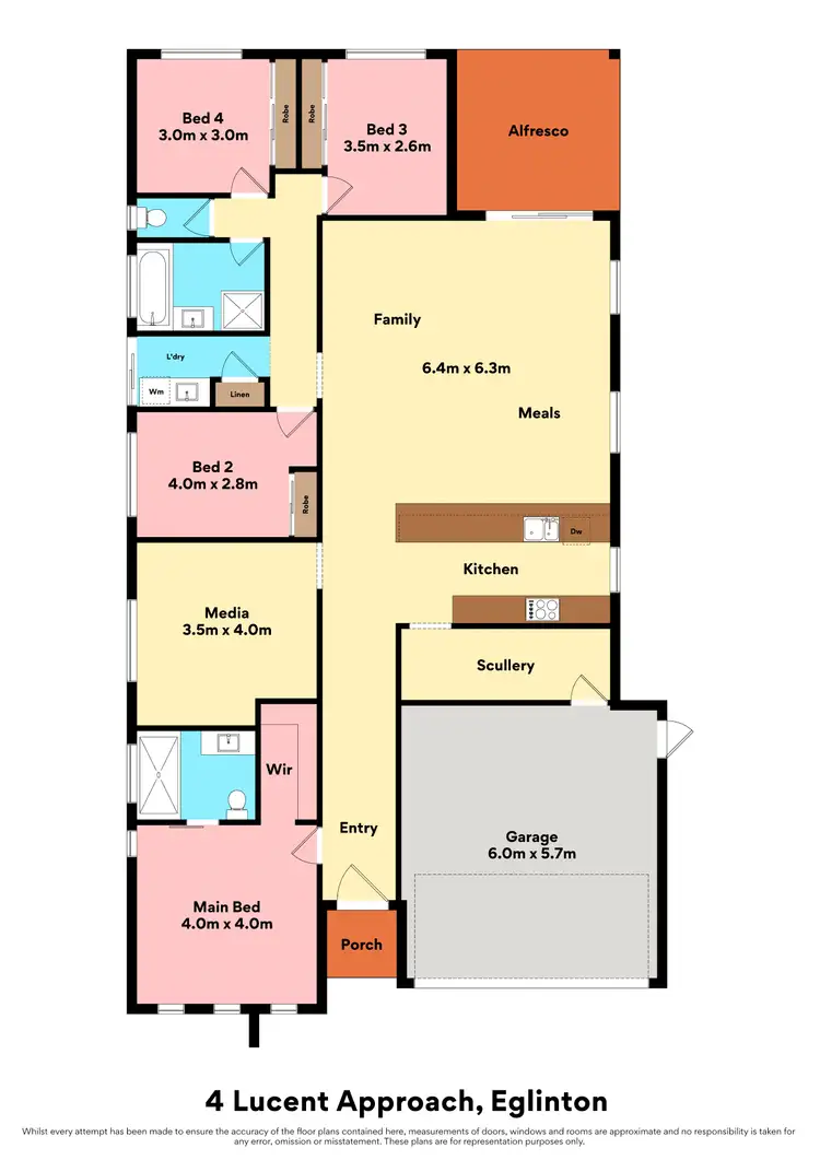 Floorplan of Homely house listing, 4 Lucent Approach, Eglinton WA 6034