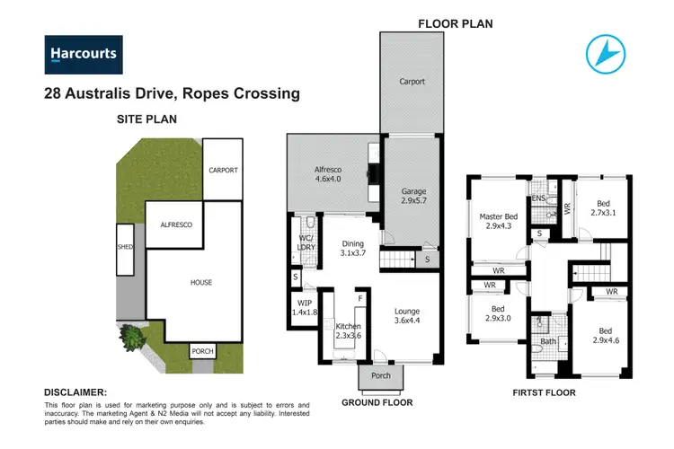 Floorplan of Homely townhouse listing, 28 Australis Drive, Ropes Crossing NSW 2760