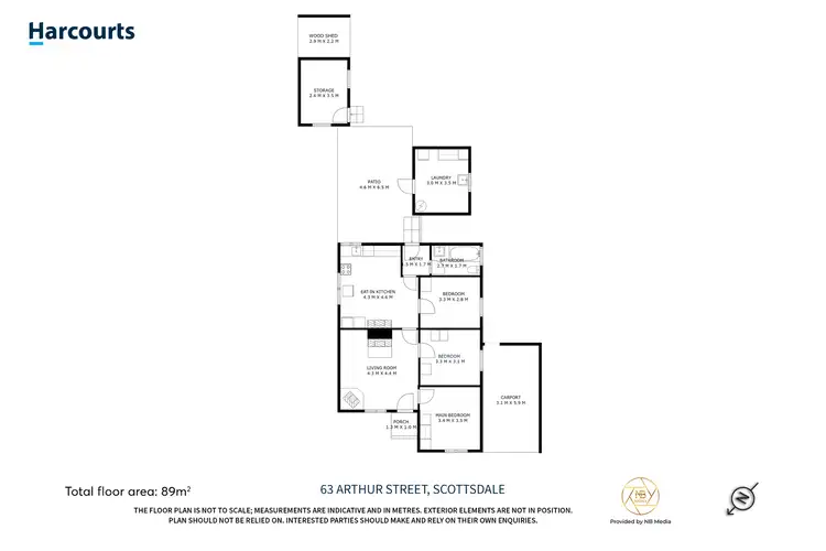 Floorplan of Homely house listing, 63 Arthur Street, Scottsdale TAS 7260
