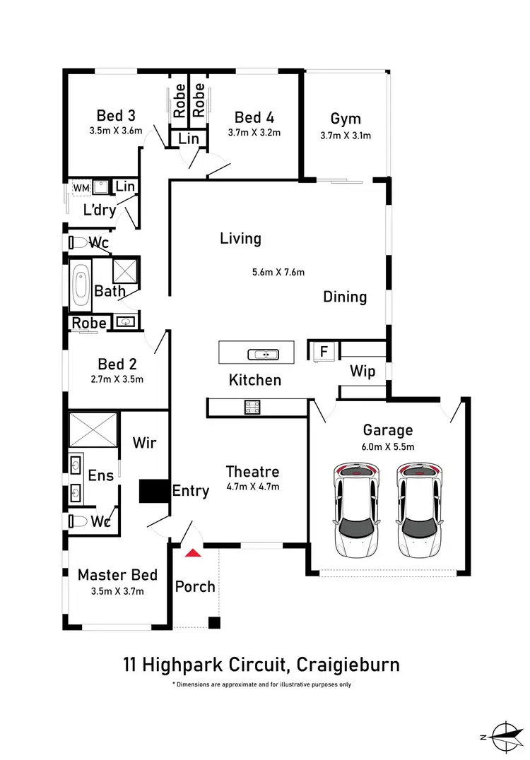 Floorplan of Homely house listing, 11 Highpark Circuit, Craigieburn VIC 3064