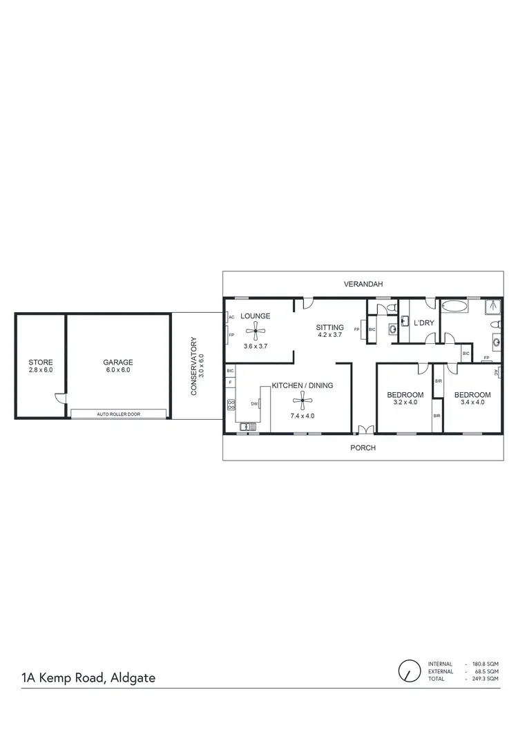 Floorplan of Homely house listing, 1A Kemp Road, Aldgate SA 5154