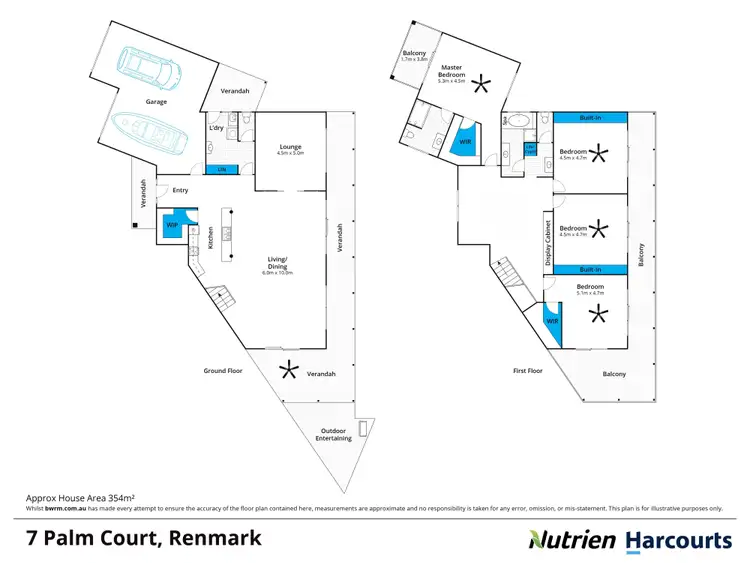 Floorplan of Homely house listing, 7 Palm Court, Renmark SA 5341