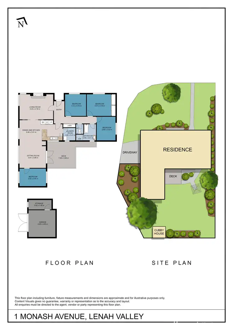 Floorplan of Homely house listing, 1 Monash Avenue, Lenah Valley TAS 7008