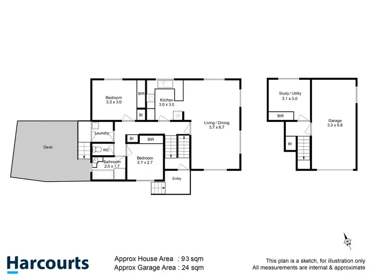 Floorplan of Homely townhouse listing, 2/8 Reece Court, Lutana TAS 7009