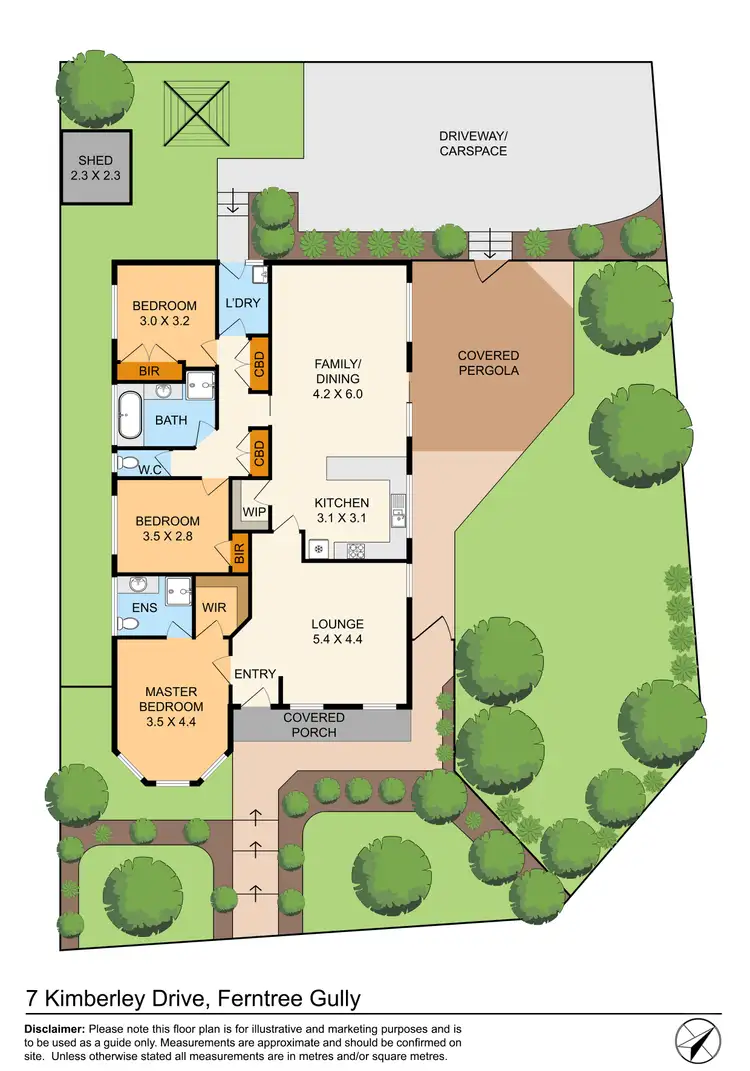 Floorplan of Homely house listing, 7 Kimberley Drive, Ferntree Gully VIC 3156
