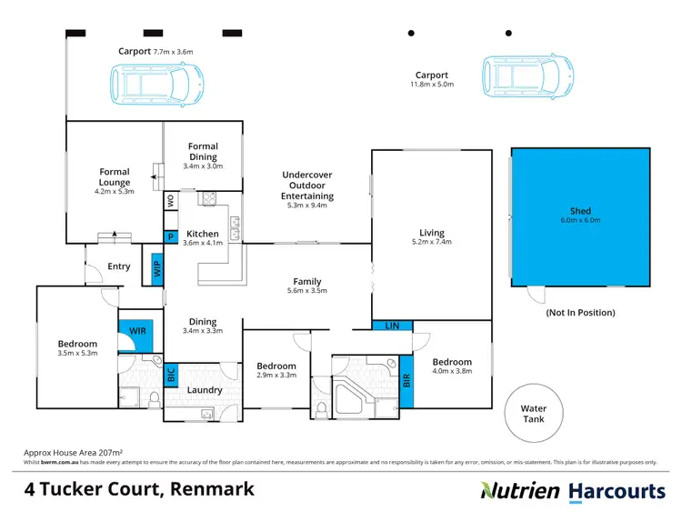 Floorplan of Homely house listing, 4 Tucker Court, Renmark SA 5341