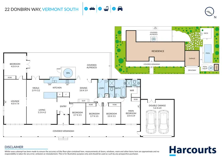 Floorplan of Homely house listing, 22 Donbirn Way, Vermont South VIC 3133