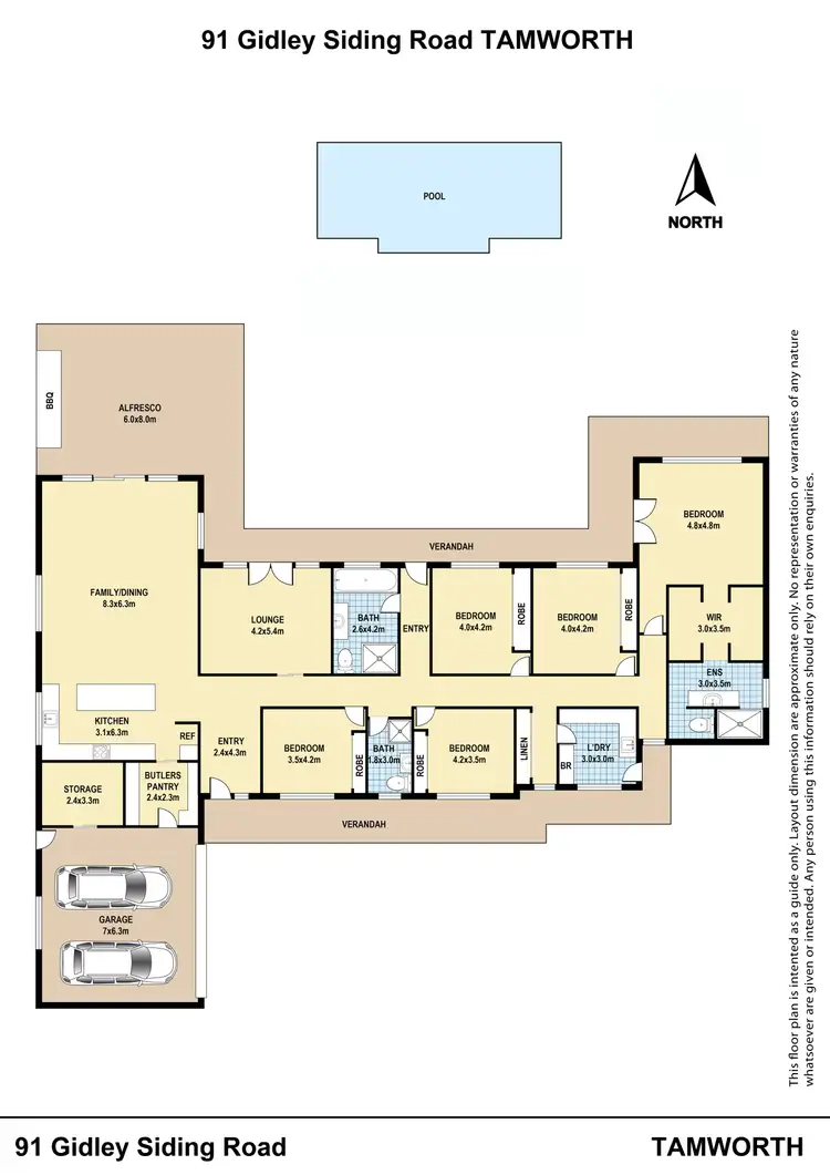 Floorplan of Homely rural property listing, 'Sweetwater' 91 Gidley Siding Rd, Tamworth NSW 2340