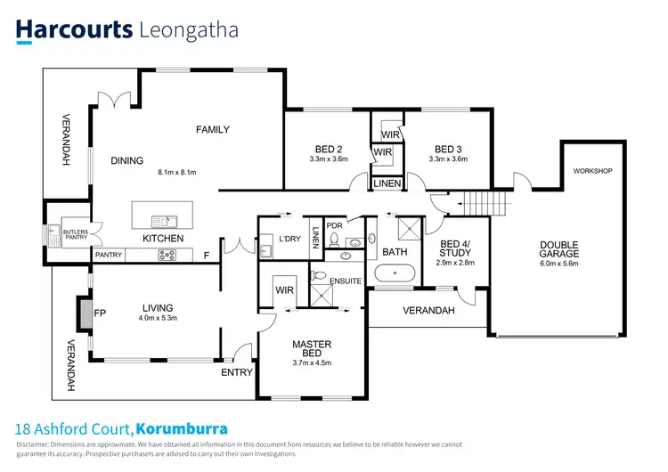 Floorplan of Homely house listing, 18 Ashford Cresent, Korumburra VIC 3950