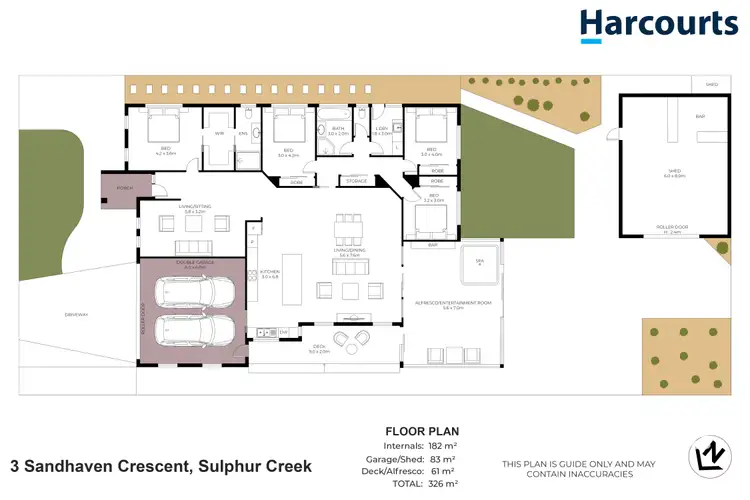 Floorplan of Homely house listing, 3 Sandhaven Crescent, Sulphur Creek TAS 7316