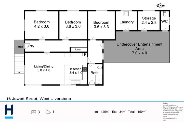 Floorplan of Homely house listing, 16 Jowett Street, West Ulverstone TAS 7315