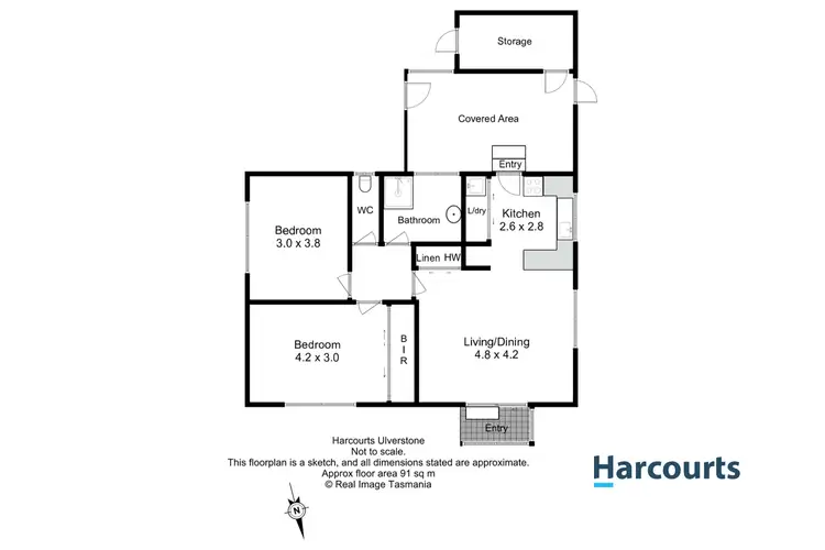 Floorplan of Homely unit listing, 1/2a Marion Street, Ulverstone TAS 7315