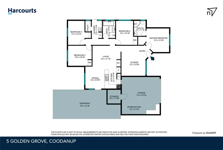 Floorplan of Homely house listing, 5 Golden Grove, Coodanup WA 6210
