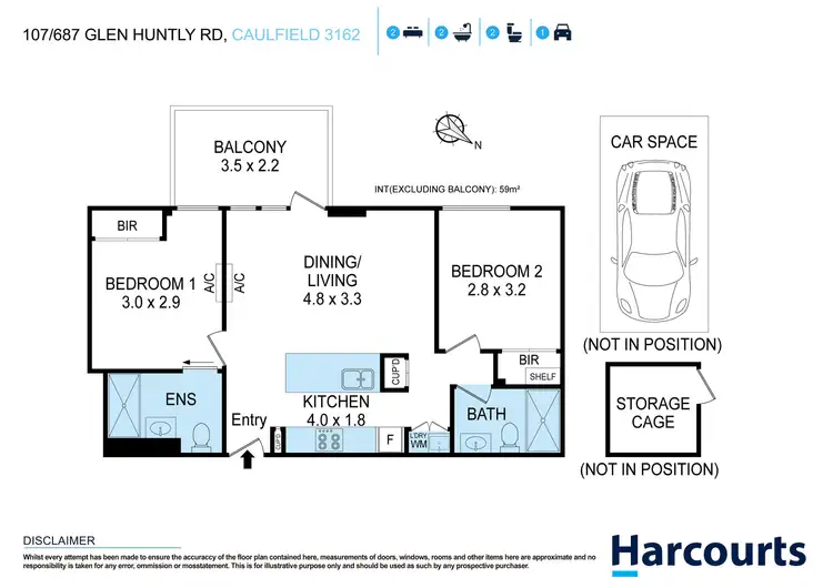 Floorplan of Homely apartment listing, 107/687 Glen Huntly Road, Caulfield VIC 3162