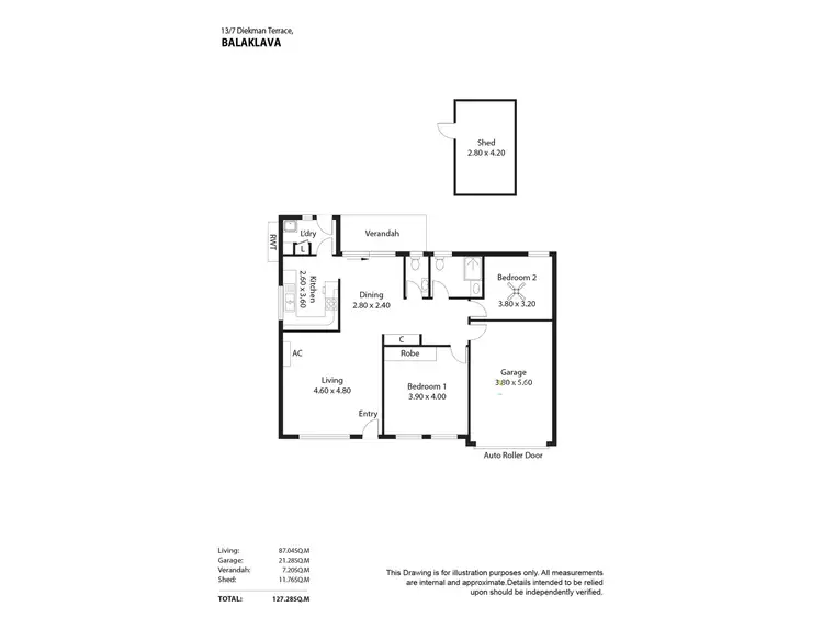 Floorplan of Homely retirement listing, 13/7 Diekman Tce, Balaklava SA 5461