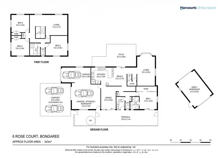 Floorplan of Homely house listing, 6 Rose Court, Bongaree QLD 4507